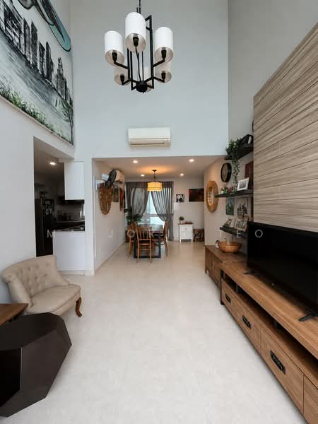 RARE City View' High floor 3bed2bath with 5.5m’s Living & Balcony ceiling height @ Eight Riversuites, , 3 Bedrooms, 1,195 sqft, Condominium For Sale, by Marjorie Teo, 500218667 - Living Room - PropertyGuru.com.sg