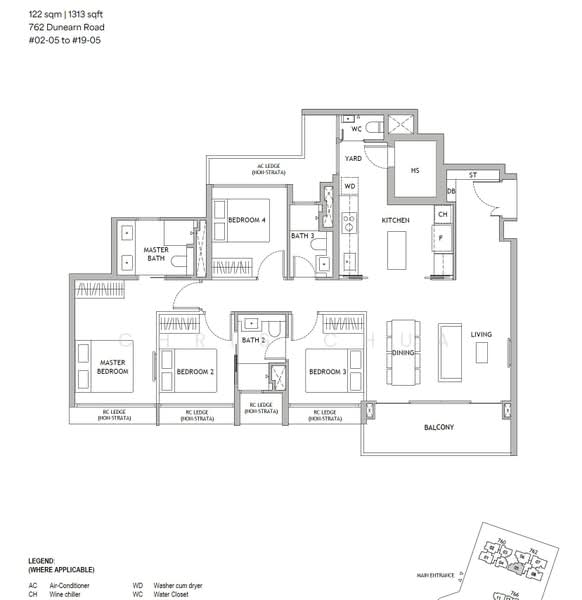 Dunearn House, 764 Dunearn Road, 4 Bedrooms, 1,313 sqft, Condominium For Sale, by Chris Chua, 500218850 - PropertyGuru.com.sg