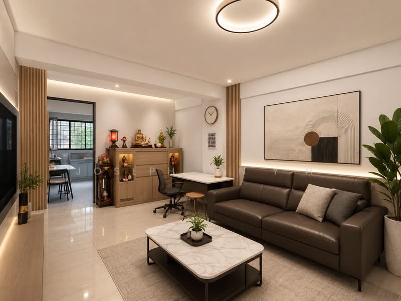 6 Hougang Avenue 3, 6 Hougang Avenue 3, 2 Bedrooms, 635 sqft, HDB Flat For Sale, by Joseph Tan Y H, 500218875 - Living Room - PropertyGuru.com.sg