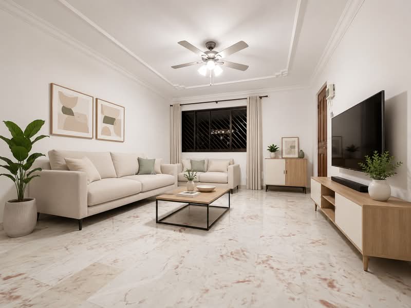 332 Clementi Avenue 2, 332 Clementi Avenue 2, 3 Bedrooms, 990 sqft, HDB Flat For Sale, by Jack Tan, 500219004 - Living Room - PropertyGuru.com.sg
