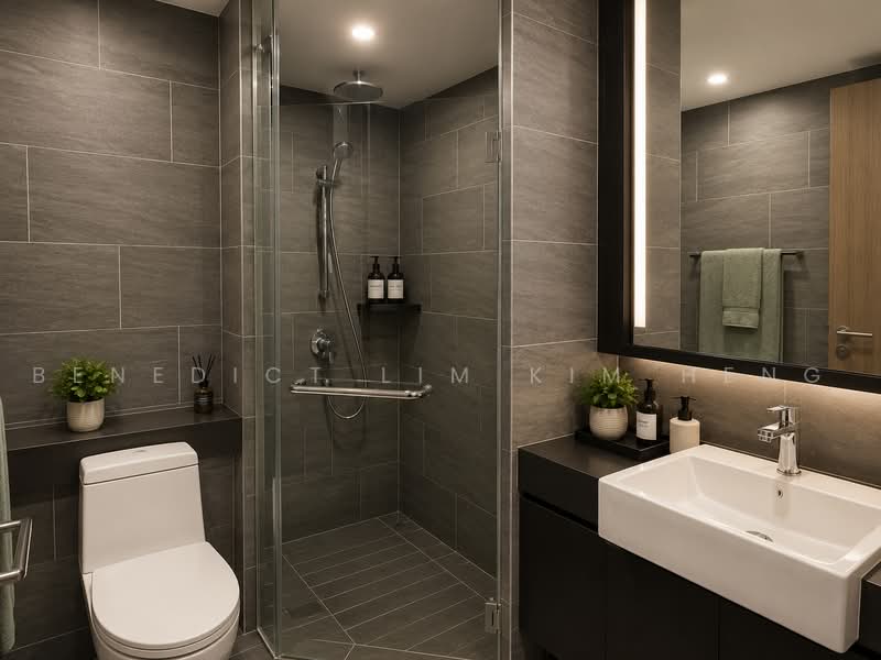 Affinity At Serangoon, , 1 Bedroom, 474 sqft, Condominium For Sale, by Benedict Lim Kim Heng, 500219075 - Bathroom - PropertyGuru.com.sg