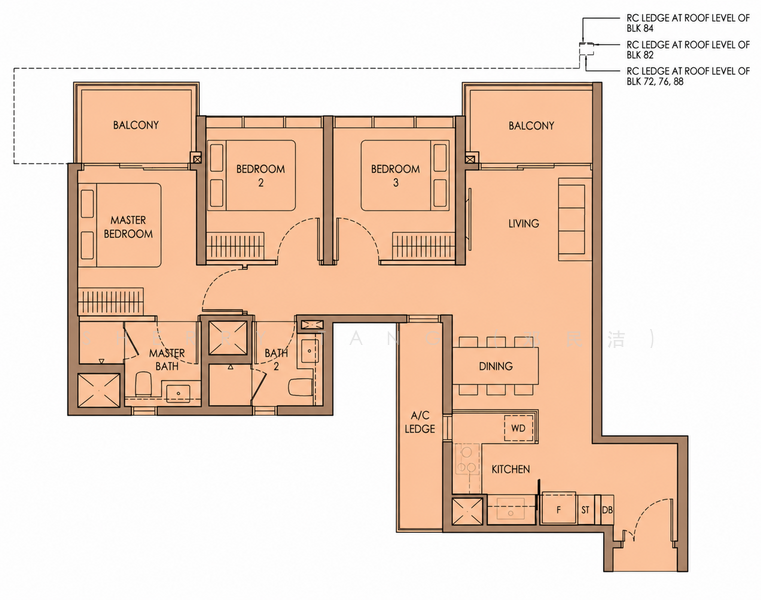 Sengkang Grand Residences, 76 Compassvale Bow, Hougang / Punggol / Sengkang, 3 Bedrooms, 936 sqft, Condominium For Sale, by Sherry Tang (邓民洁), 500219243 - PropertyGuru.com.sg