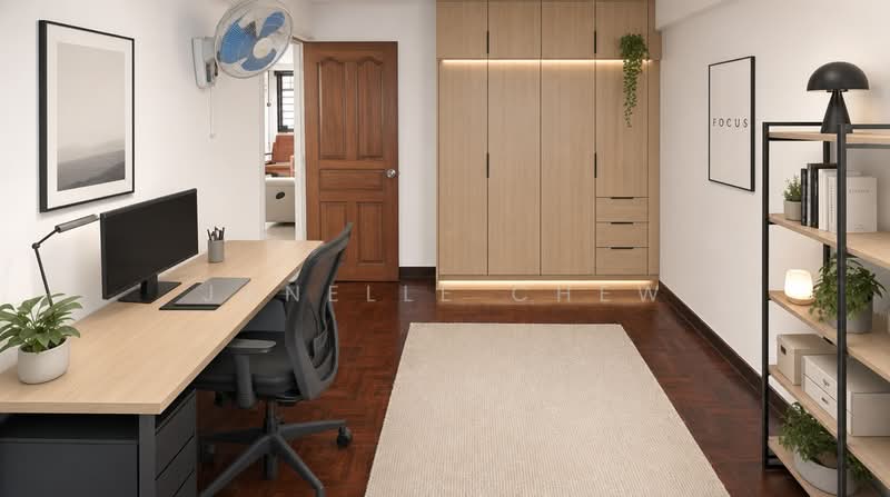76 Lorong Limau, 76 Lorong Limau, 3 Bedrooms, 700 sqft, HDB Flat For Sale, by Janelle Chew, 500219374 - Bedroom 2 (AI) - PropertyGuru.com.sg