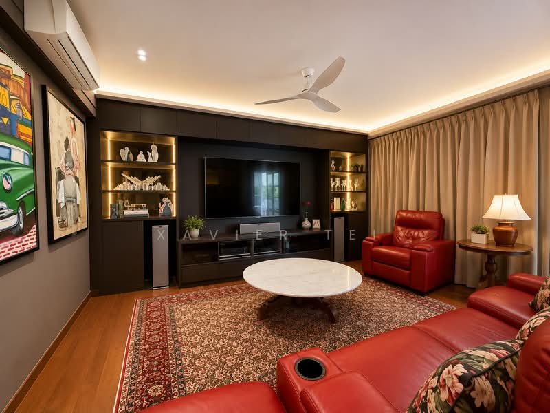 Serangoon Garden Estate, 77 Crowhurst Drive, 5 Bedrooms, 5,200 sqft, Semi-Detached House For Sale, by XAVIER TEI, 500219384 - Level 1 Home Theatre - PropertyGuru.com.sg