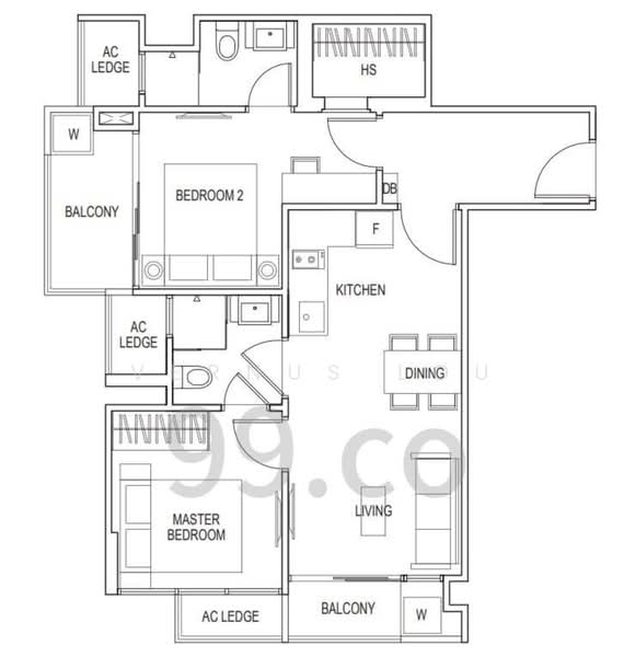 Loft 33 @ Geylang, 33 Geylang Lorong 32, 2 Bedrooms, 700 sqft, Condominium For Sale, by Vernus Lou, 500219826 - PropertyGuru.com.sg