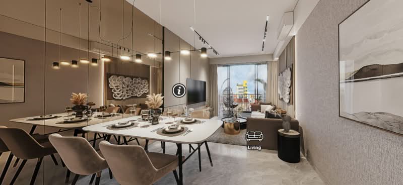 Gems Ville, 8 Lorong 13 Geylang, 2 Bedrooms, 797 sqft, Condominium For Sale, by Maureen Kang, 500219950 - Dining Room - PropertyGuru.com.sg