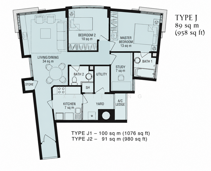 Parc Palais, 53 Hume Avenue, 2 Bedrooms, 1,076 sqft, Condominium For Sale, by Xavier Ng, 500220102 - PropertyGuru.com.sg