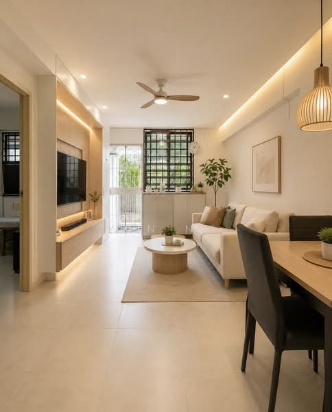 118 Lorong 1 Toa Payoh, 118 Lorong 1 Toa Payoh, 2 Bedrooms, 699 sqft, HDB Flat For Sale, by Yen Ng, 500220216 - Living Room AI generated - PropertyGuru.com.sg
