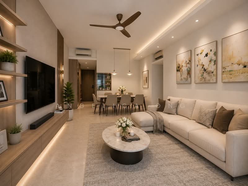 The Venue Residences and Shoppes, 14 Tai Thong Crescent, 3 Bedrooms, 1,130 sqft, Apartment For Sale, by Angelica Ong, 500220350 - Living Room - PropertyGuru.com.sg