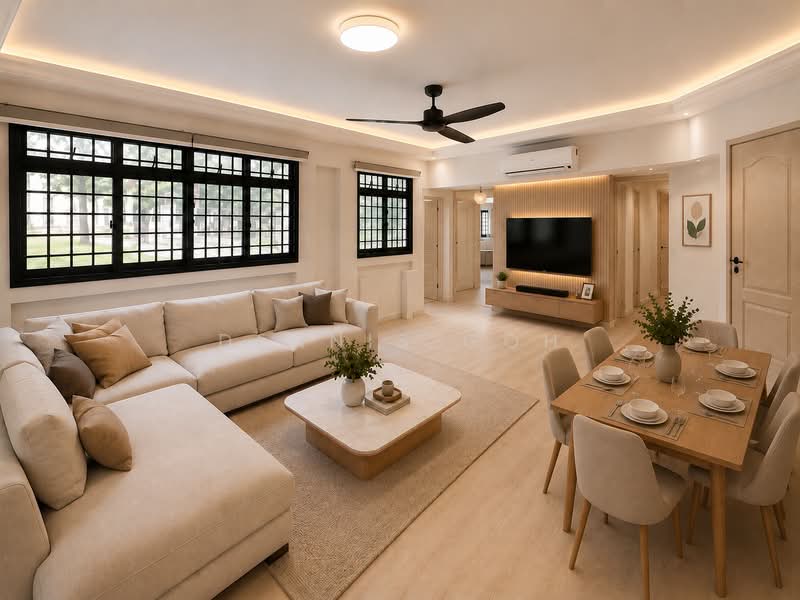 688 Jurong West Central 1, 688 Jurong West Central 1, 3 Bedrooms, 1,065 sqft, HDB Flat For Sale, by Dennis Goh, 500220569 - Living Hall - Artist’s impression - PropertyGuru.com.sg