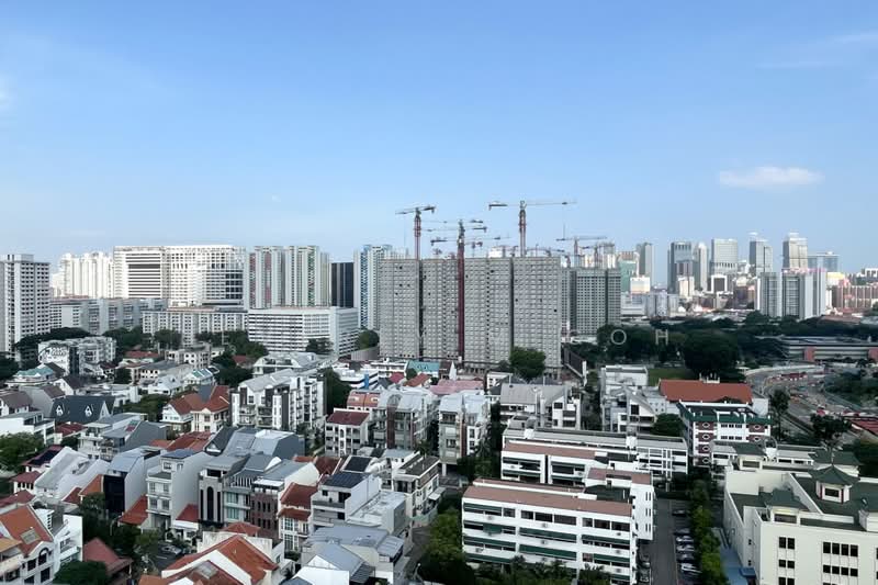 The Merlot, 101 Keng Lee Road, 1 Bedroom, 517 sqft, Apartment For Sale, by Beverly M Goh, 500220580 - View from Rooftop Pavilion and BBQ Area - PropertyGuru.com.sg