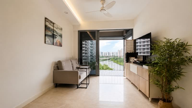 RiverTrees Residences, 21 Fernvale Close, 2 Bedrooms, 732 sqft, Condominium For Rent, by Bella Qu, 500220721 - Living Room - PropertyGuru.com.sg