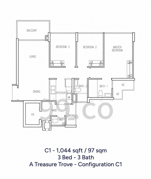 A Treasure Trove, 56 Punggol Walk, 3 Bedrooms, 1,044 sqft, Condominium For Rent, by Jason Oon, 500220784 - PropertyGuru.com.sg