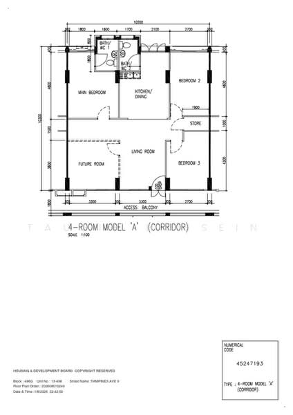 496G Tampines Avenue 9, 496G Tampines Avenue 9, 3 Bedrooms, 1,141 sqft, HDB Flat For Sale, by Taufik Hussein, 500220877 - PropertyGuru.com.sg