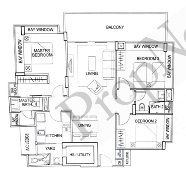 Atrium Residences, 3 Lorong 28 Geylang, 3 Bedrooms, 1,259 sqft, Apartment For Sale, by Eugene Chen 陈加明, 500220983 - PropertyGuru.com.sg