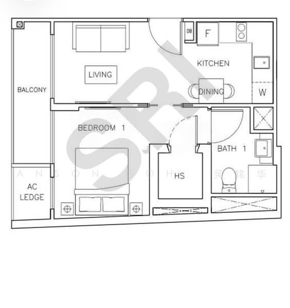 Rezi 35, 20 Lorong 35 Geylang, 1 Bedroom, 441 sqft, Condominium For Rent, by Anson Goh 吴铭华, 500221023 - PropertyGuru.com.sg