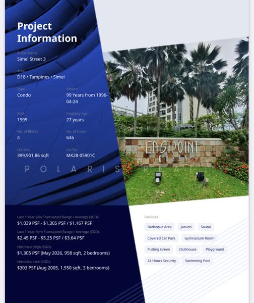 Eastpoint Green, 1 Simei Street 3, 3 Bedrooms, 1,184 sqft, Condominium For Sale, by PUAH CHEE KONG RICHARD, 500221076 - Exterior - PropertyGuru.com.sg
