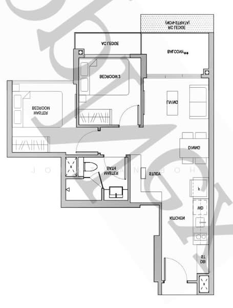 Affinity At Serangoon, , 2 Bedrooms, 624 sqft, Condominium For Rent, by Jonathan Boh, 500221077 - PropertyGuru.com.sg