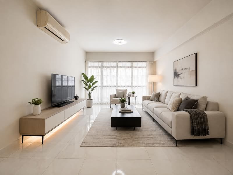 318D Anchorvale Link, 318D Anchorvale Link, 3 Bedrooms, 1,184 sqft, HDB Flat For Sale, by Elaine Lin, 500221180 - Living Room - PropertyGuru.com.sg