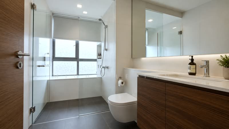 Double Bay Residences, 17B Simei Street 4, 2 Bedrooms, 1,001 sqft, Condominium For Sale, by Michelle Tan, 500221423 - Bathroom - PropertyGuru.com.sg