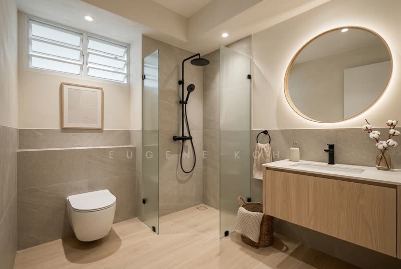 38C Bendemeer Road, 38C Bendemeer Road, 2 Bedrooms, 743 sqft, HDB Flat For Sale, by Eugene Koh, 500221508 - Common Bathroom (AI) - PropertyGuru.com.sg