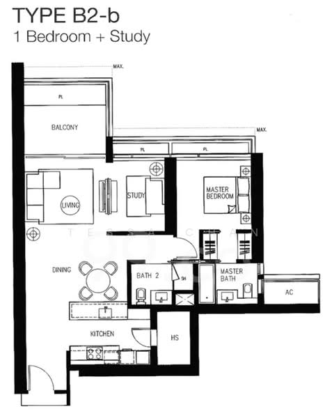 Concourse Skyline, 296 Beach Road, 2 Bedrooms, 1,163 sqft, Condominium For Rent, by Tessa Chan, 500221537 - PropertyGuru.com.sg