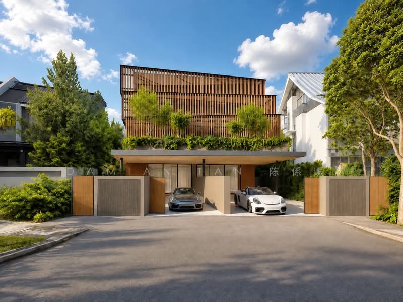 ✸1 KM OF ACS & SJI (JUNIOR)✸RARE BRAND NEW PAIR BESPOKE SEMI-Ds @ GILSTEAD ROAD✸NEAR MRT & BUS STOPS, Gilstead Road Goldhill Barker Mount Rosie Chancery Gentle Buckley Merlimau Dyson Tan Sim Boh Bo Seng Asimont Balmoral Stevens Robin Fernhill Lewis Margoliouth Trevose Berrima Harlyn Dalkeith Narooma Camborne Kheam Hock Merryn Tempua Unggas Bahasa Fir, 5 Bedrooms, 7,276 sqft, Semi-Detached House For Sale, by Damian Tan 陈係赈, 500221612 - Exterior - PropertyGuru.com.sg
