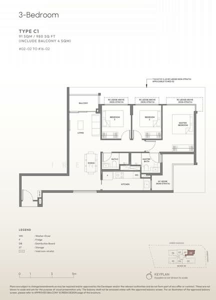 Amber House, 30 Amber Gardens, 3 Bedrooms, 980 sqft, Apartment For Sale, by Irene Nah, 500221617 - Bedroom - PropertyGuru.com.sg