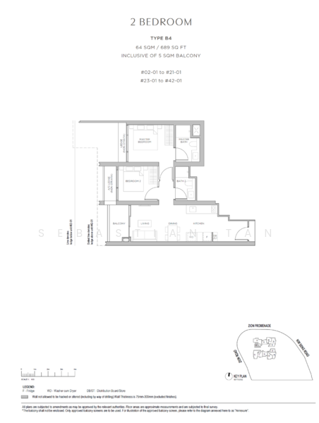 Promenade Peak, 1 Zion Road, 2 Bedrooms, 689 sqft, Condominium For Sale, by Sebastian Tan, 500221622 - PropertyGuru.com.sg