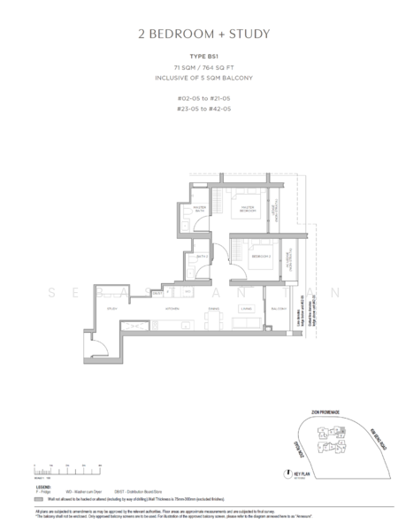 Promenade Peak, 1 Zion Road, 3 Bedrooms, 764 sqft, Condominium For Sale, by Sebastian Tan, 500221626 - PropertyGuru.com.sg