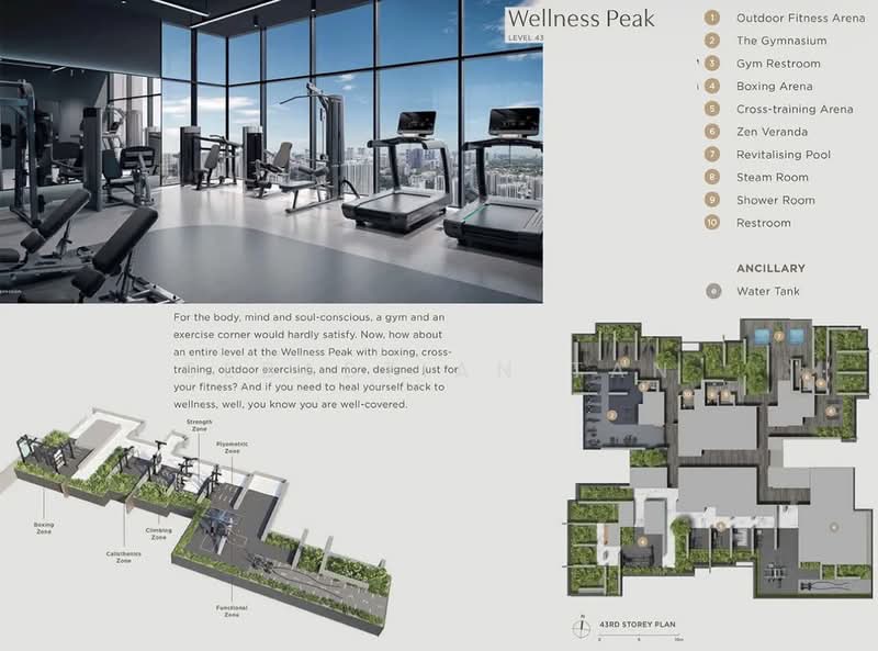Promenade Peak, 1 Zion Road, 3 Bedrooms, 764 sqft, Condominium For Sale, by Sebastian Tan, 500221626 - Gym - PropertyGuru.com.sg