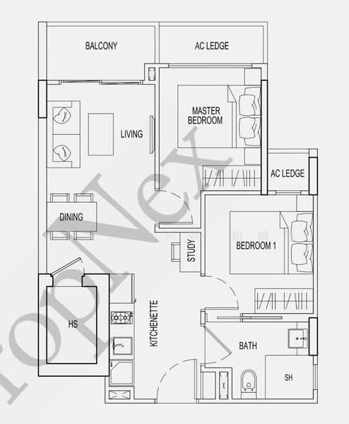 Cheap 2br Condo For Sale @ Parc Rosewood! Pool View!, Rosewood Drive, 2 Bedrooms, 581 sqft, Condominium For Sale, by Kevin Aw 胡锦胜, 500221630 - PropertyGuru.com.sg
