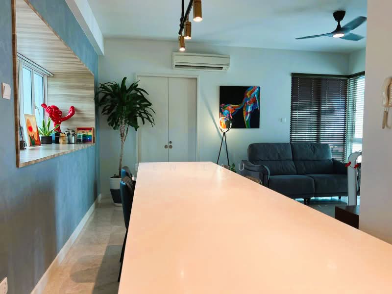 Cote D'Azur, 70 Marine Parade Road, 1 Bedroom, 840 sqft, Condominium For Rent, by Ben Lau, 500221661 - Functional island dining and work area - PropertyGuru.com.sg