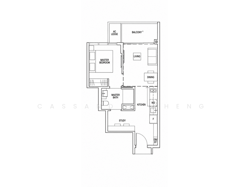 Riverfront Residences, 41 Hougang Avenue 7, Hougang / Punggol / Sengkang, 1 Bedroom, 517 sqft, Condominium For Sale, by Cassandra Kheng, 500221706 - PropertyGuru.com.sg