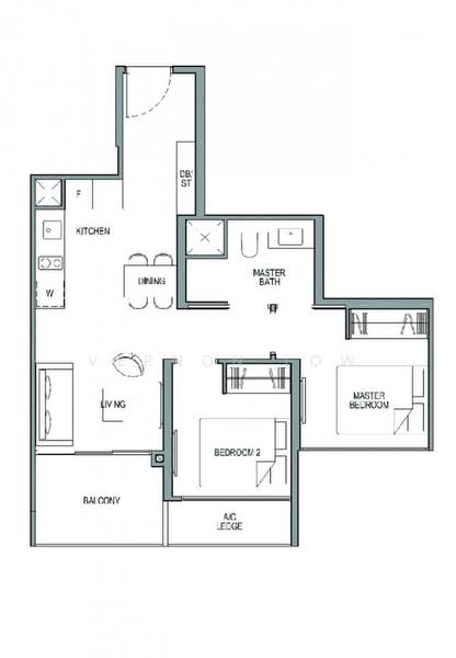 Park Colonial, 10 Woodleigh Lane, 2 Bedrooms, 635 sqft, Condominium For Rent, by Vernon Low, 500221718 - PropertyGuru.com.sg