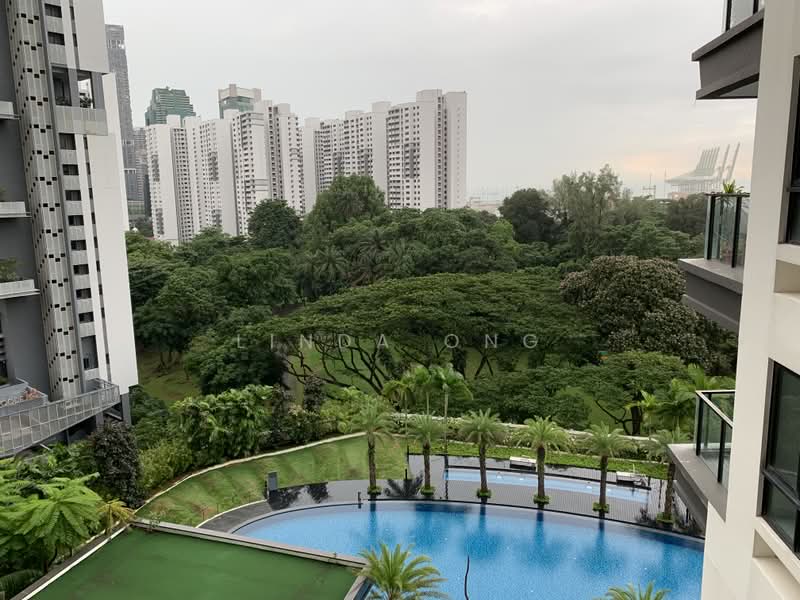 Spottiswoode Residences, 48 Spottiswoode Park Road, 2 Bedrooms, 797 sqft, Condominium For Rent, by Linda Ong, 500221727 - Pool, Greenery, Sea View from Balcony - PropertyGuru.com.sg