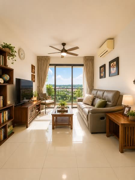 The Rainforest, 333 Choa Chu Kang Avenue 3, 2 Bedrooms, 800 sqft, Executive Condominium For Rent, by Anthony Lee, 500221840 - Living Room - PropertyGuru.com.sg