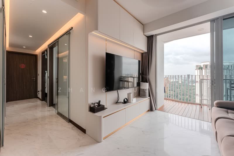 Queens Peak, 1 Dundee Road, 3 Bedrooms, 1,001 sqft, Condominium For Rent, by Zhang Yuchi, 500222061 - Living Room - PropertyGuru.com.sg