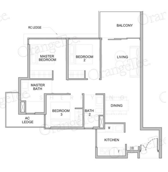 Kingsford Waterbay, 84 Upper Serangoon View, 3 Bedrooms, 883 sqft, Condominium For Sale, by Sherry Ng, 500222167 - PropertyGuru.com.sg