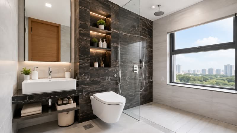 Cube 8, 376 Thomson Road, 2 Bedrooms, 926 sqft, Condominium For Sale, by Alvin Chua, 500222359 - master Bathroom - PropertyGuru.com.sg
