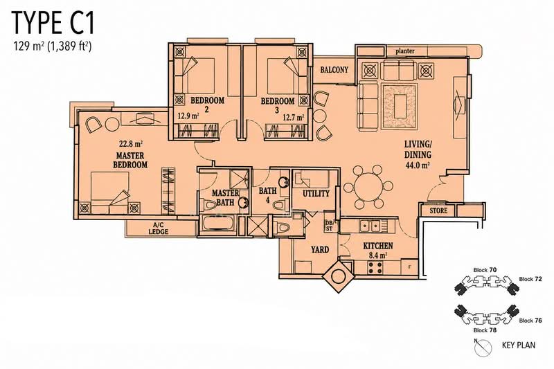 The Florida, 78 Hougang Avenue 7, 3 Bedrooms, 1,389 sqft, Condominium For Sale, by Kai Mun, 500222371 - PropertyGuru.com.sg