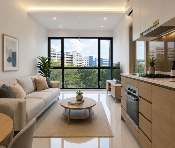 Treasure at Tampines, 57 Tampines Lane, Pasir Ris / Tampines, 3 Bedrooms, 861 sqft, Condominium For Sale, by Ken Lee, 500222373 - Living Room - PropertyGuru.com.sg