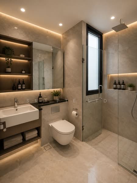 The Trilinq, Jalan Lempeng, 5 Bedrooms, 4,607 sqft, Condominium For Rent, by VINCENT LYE, 500222489 - Bathroom - PropertyGuru.com.sg