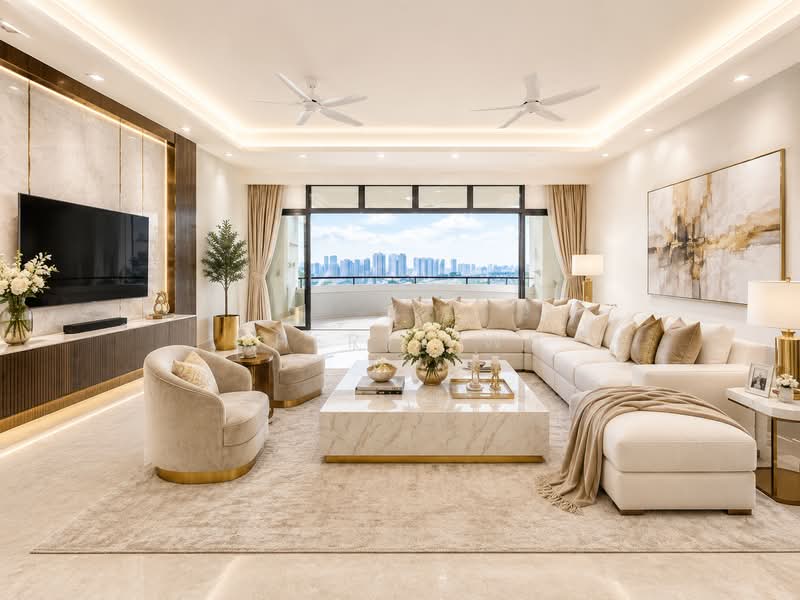 Regency Park, 3 Nathan Road, 5 Bedrooms, 3,650 sqft, Condominium For Rent, by Cheryl Wu, 500222517 - Living Room - PropertyGuru.com.sg