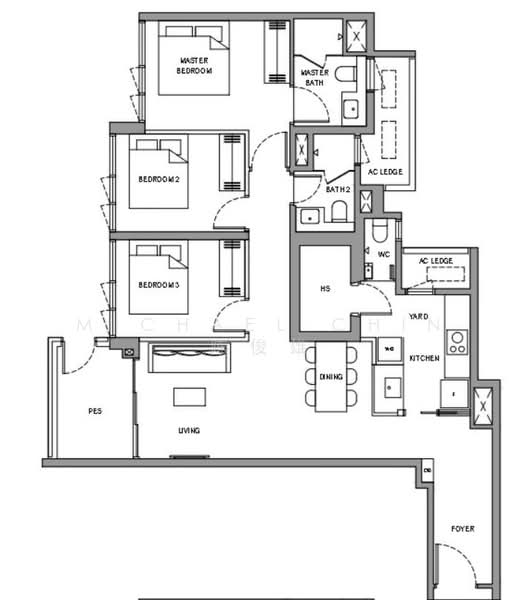 Vela Bay, 1 Bayshore Walk, 3 Bedrooms, 1,033 sqft, Condominium For Sale, by Michael Chin 陈俊雄, 500222610 - PropertyGuru.com.sg