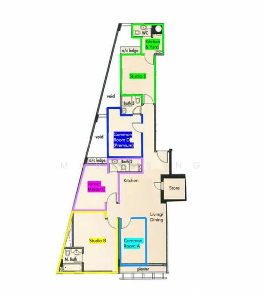 Canberlin Apartments, 60 Lorong 16 Geylang, Room Rental, 150 sqft, Condominium For Rent, by Marcus Ng, 500222704 - PropertyGuru.com.sg