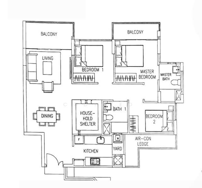 Watercolours, 25 Pasir Ris Link, 3 Bedrooms, 1,044 sqft, Executive Condominium For Sale, by Cody Teo, 500222707 - PropertyGuru.com.sg