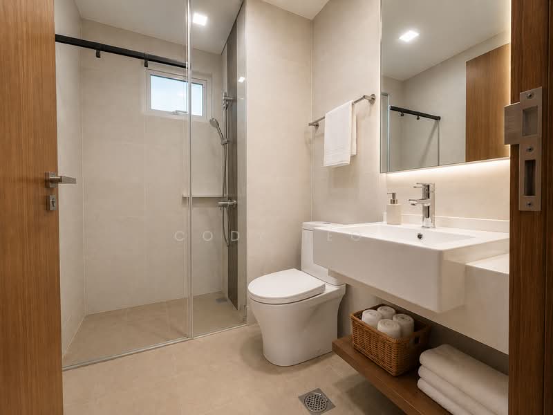 Watercolours, 25 Pasir Ris Link, 3 Bedrooms, 1,044 sqft, Executive Condominium For Sale, by Cody Teo, 500222707 - Bathroom - PropertyGuru.com.sg