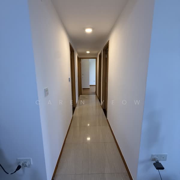 FLO Residence, Punggol Field Walk, 3 Bedrooms, 1,012 sqft, Condominium For Rent, by Caren Yeow, 500223158 - Corridor - PropertyGuru.com.sg