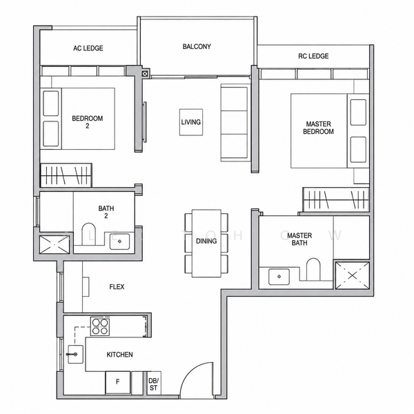 Lentor Modern, Lentor Central, Mandai / Upper Thomson, 2 Bedrooms, 732 sqft, Condominium For Sale, by Alex Toh C W, 500223218 - PropertyGuru.com.sg